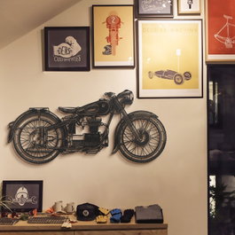 Wallity Cafe Racer - APT222LS Accesorio de Pared de Metal Decorativo Negro